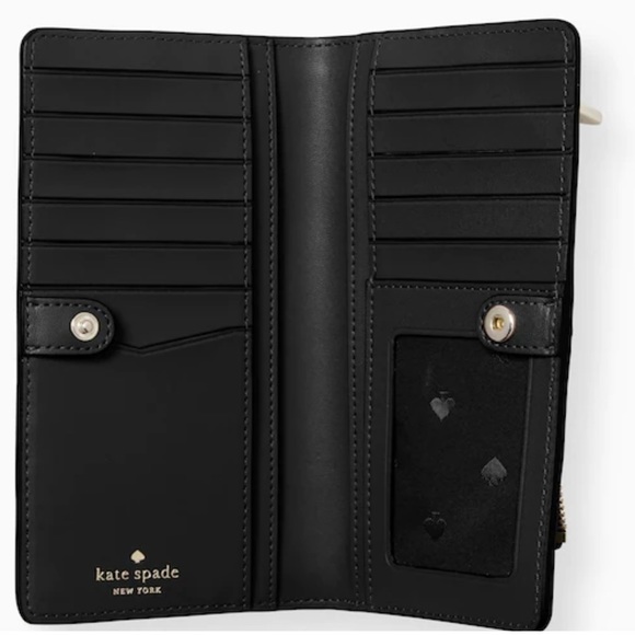 kate spade Handbags - Kate Spade New w/tags RP$169 Leather Large Slim Bifold Wallet Stacie Black
